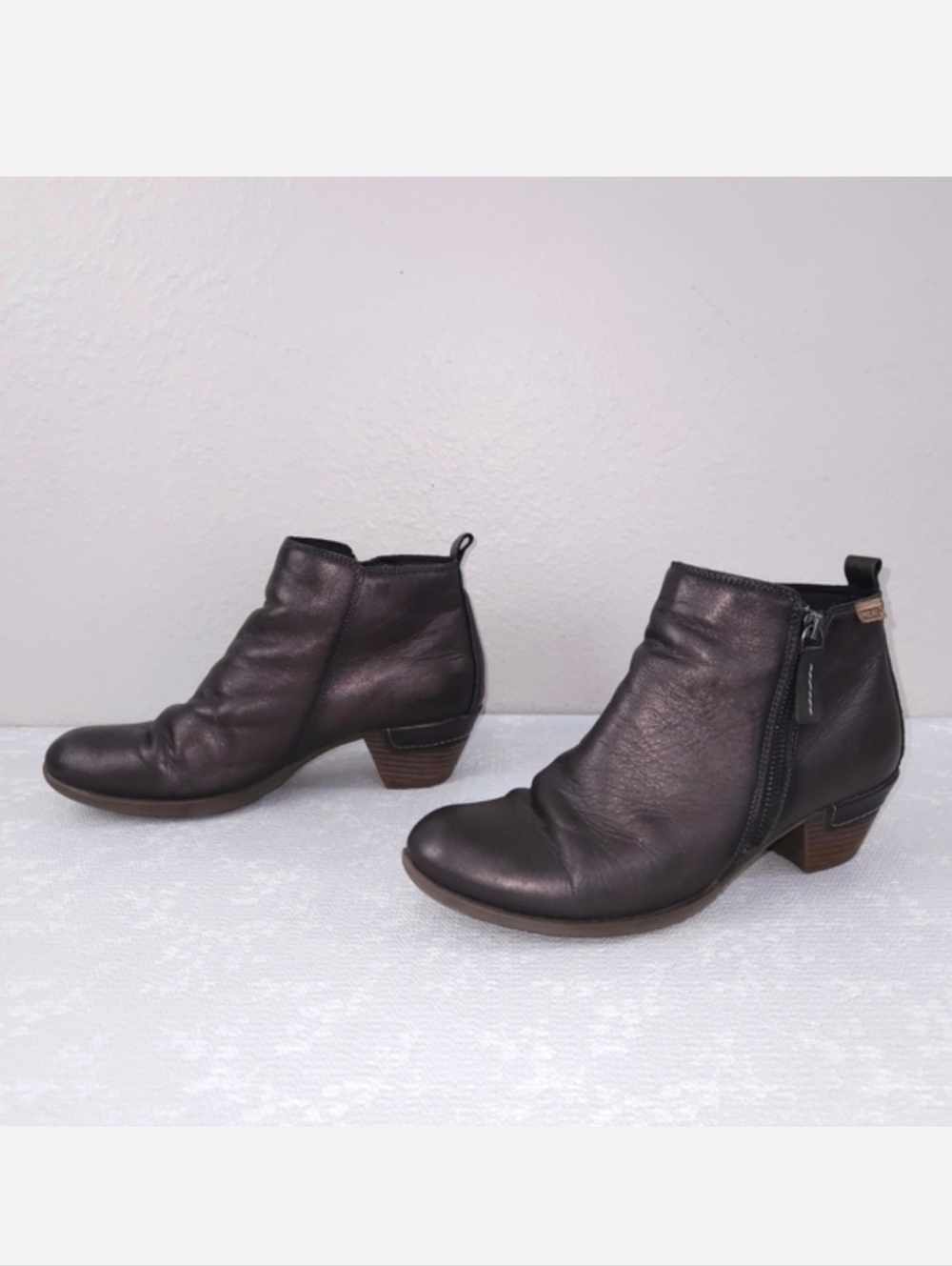 PIKOLINOS Rotterdam Booties Side Zip Heeled Ankle Boots